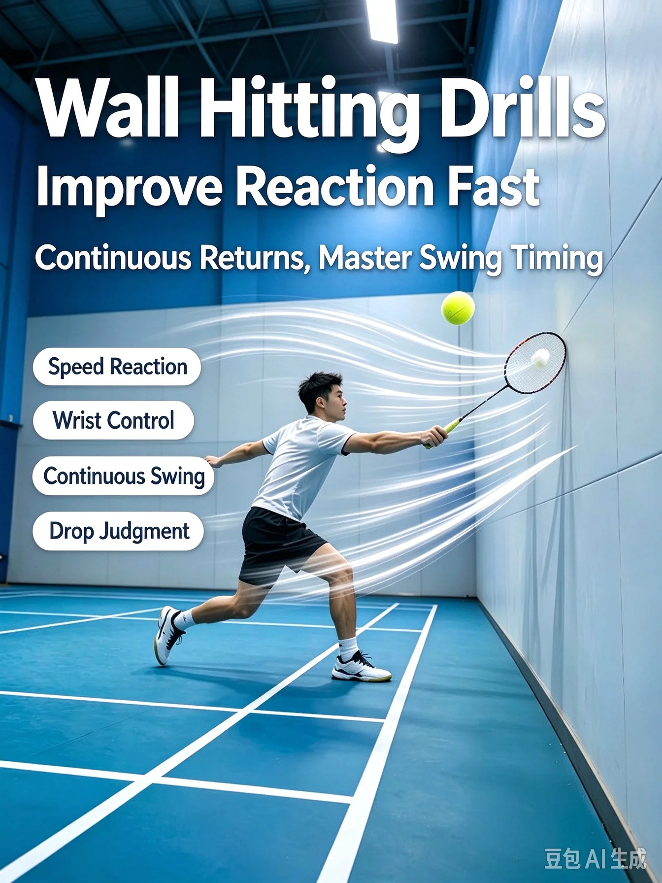 T-Ball Single-Player Badminton Trainer Solo Badminton Practice Rebound Ball Self-Study Rebounds Device for Badminton Beginner