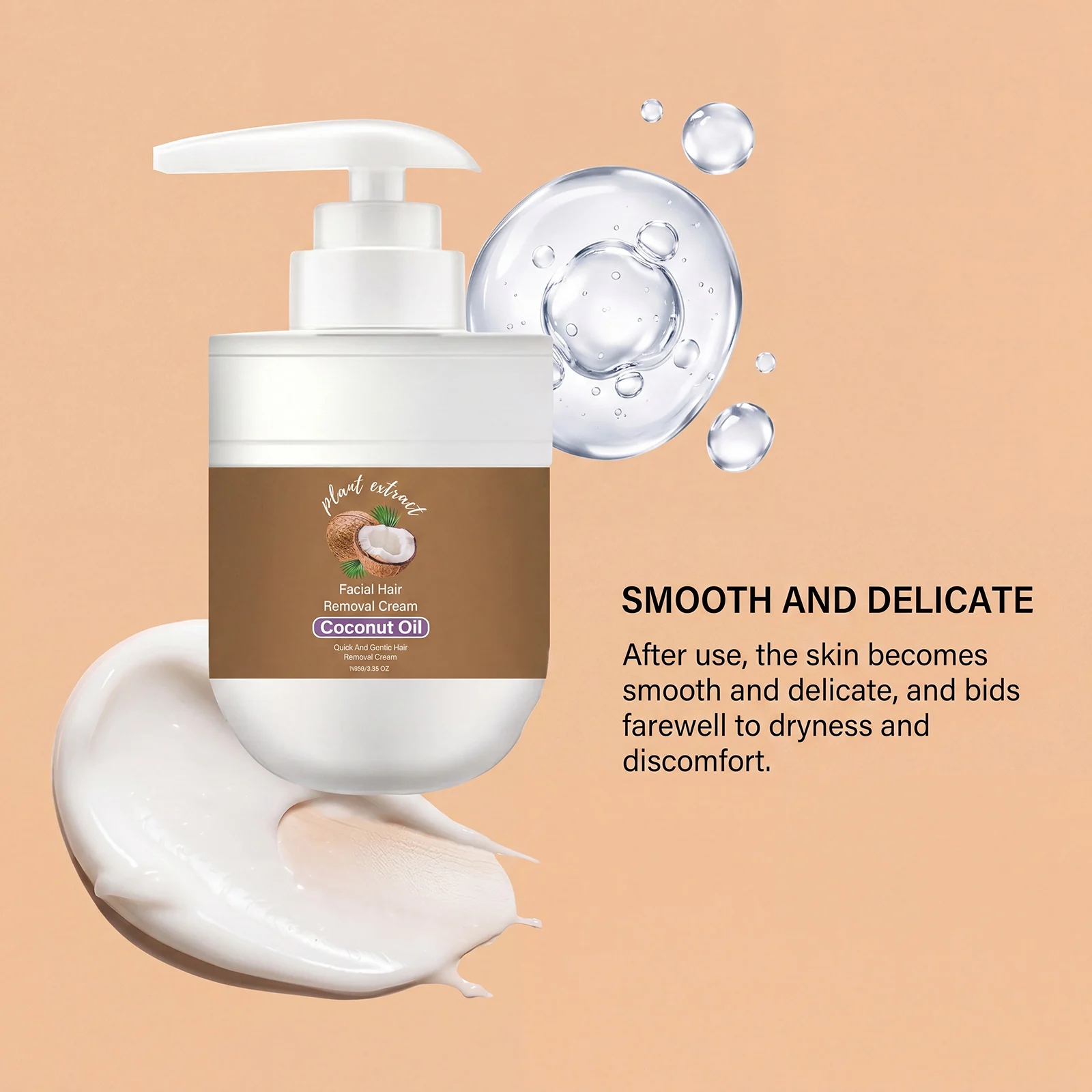 Coconut Facial Gentle Hair Removal Cream Depilatory Cream For Lip Chin Quick Easy Operation Smooth Skin Home Facial Care