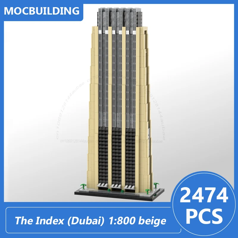 

The Index (Dubai) 1:800 Scale MOC Building Blocks DIY Assemble Bricks Architecture Display Collection Xmas Toys Gifts 2474PCS