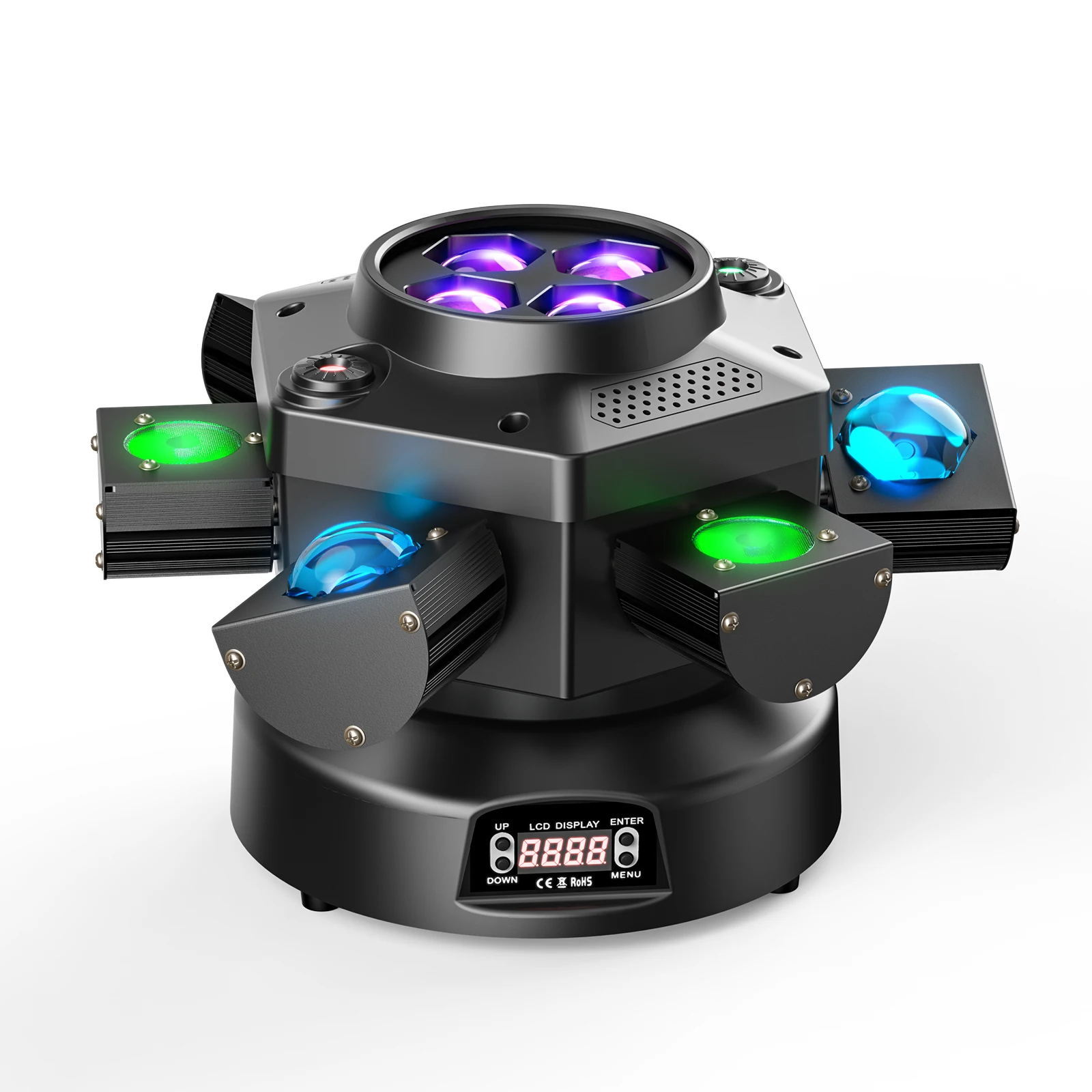 Leleght 200W RGBW 4-IN-1 Light Effect and Starry Effect Controlled DMX512 Sound-activated and Master-slave For DJ Party Wedding image 3