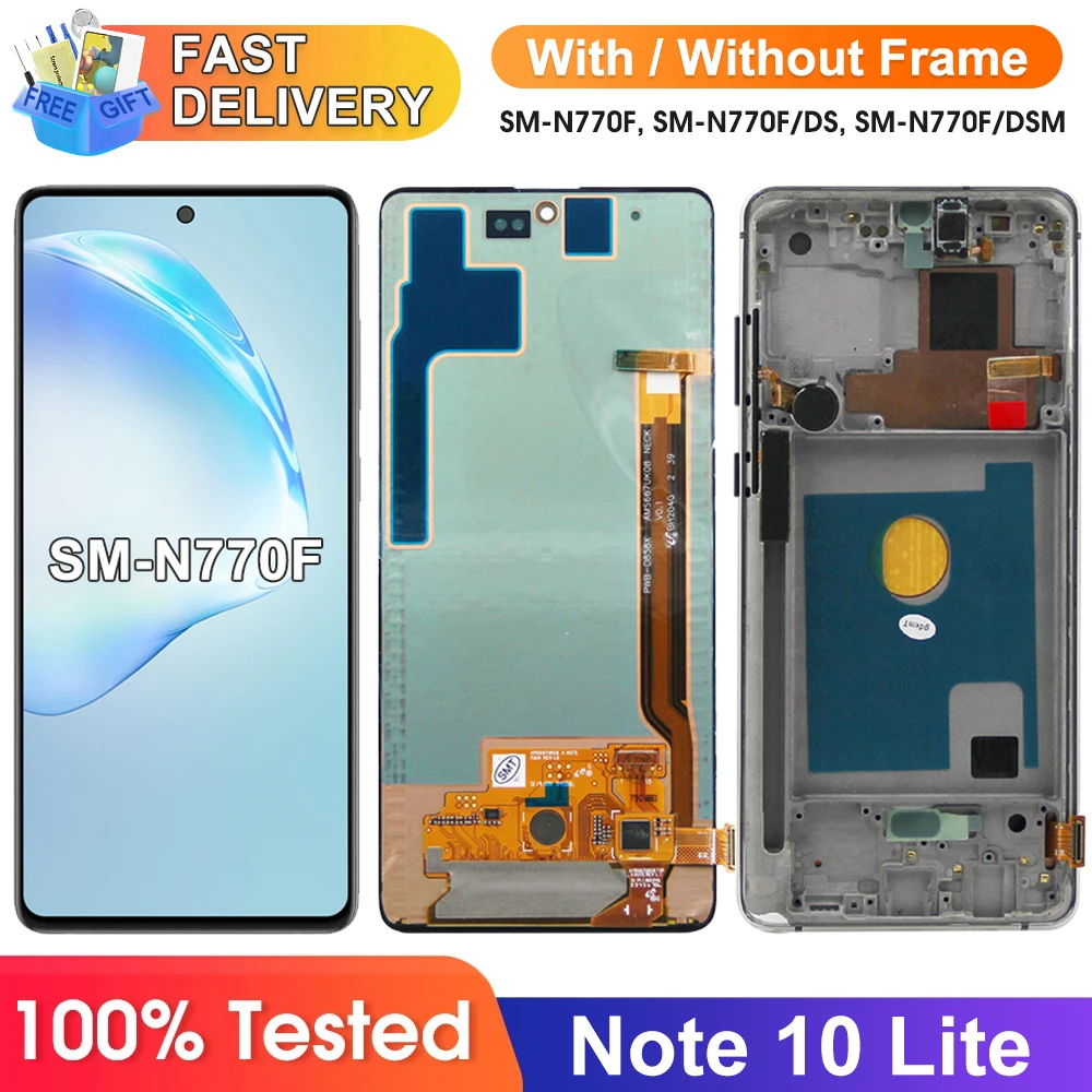 Screen for Samsung Galaxy Note10 Lite Lcd Display Digital Touch Screen for Samsung Note10 Lite N770F N770F/DS N770F/DSM Assembly