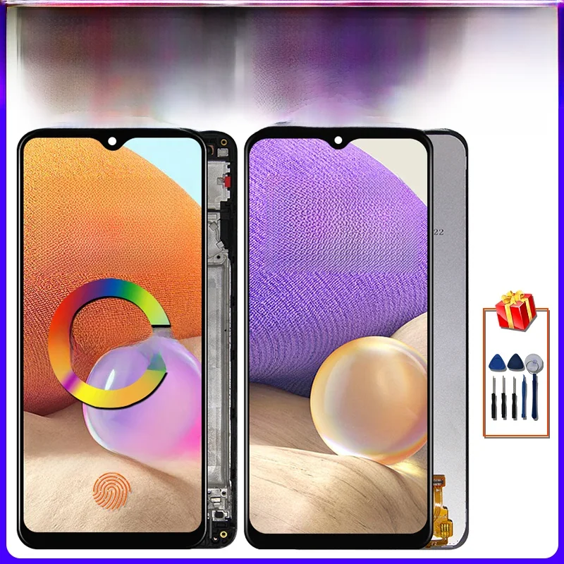 Tela AMOLED Substituição da tela sensível ao toque, LCD, Samsung Galaxy A32, 4G, SM-A325F, SM-A325M,