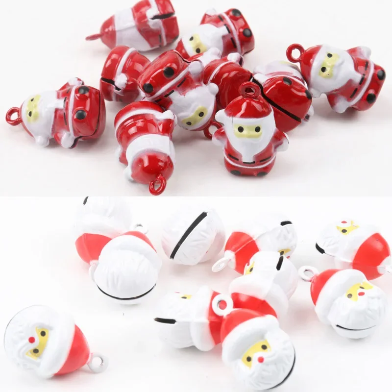 5 sztuk Jingle Bells mikołaj bożonarodzeniowy Ornament metalowy dzwonek dla Home Party zawieszki choinkowe dekoracje 27mm MZ379 — zdjęcie 2