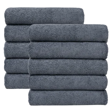 코튼리빙 190g 면사 100% 호텔타올, 다크그레이 5/10장, 샤워 타월, 두꺼운 수건 Hotel Bathroom Shower Towels 