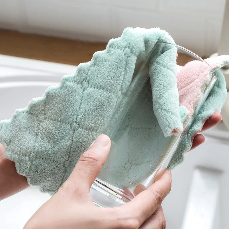 Bamboo Charcoal Cleaning Cloths - Absorbent, Grease-Resistant, Reusable Towels for Kitchen, Dishes, Countertops, Quick-D