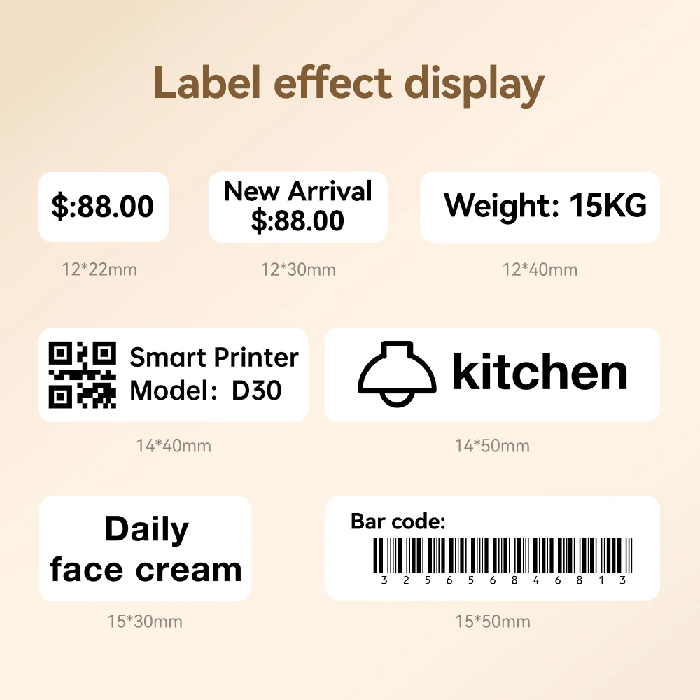 Niimbot Papel Térmico Etiqueta, Cor Transparente Cabo Etiqueta, Armazenamento De Cozinha E Armazenamento De Escritório, D11 D110 D101 H1S