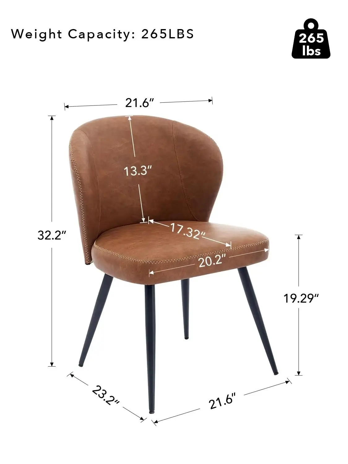 Esszimmerstühle Set 2 Stück ergonomisch gepolsterte Küchenstühle mit stabilen Stahlbeinen bequeme geschwungene Rückenlehne pflegeleicht geeignet für Küche und Esszimmer langlebig modern vielseitig
