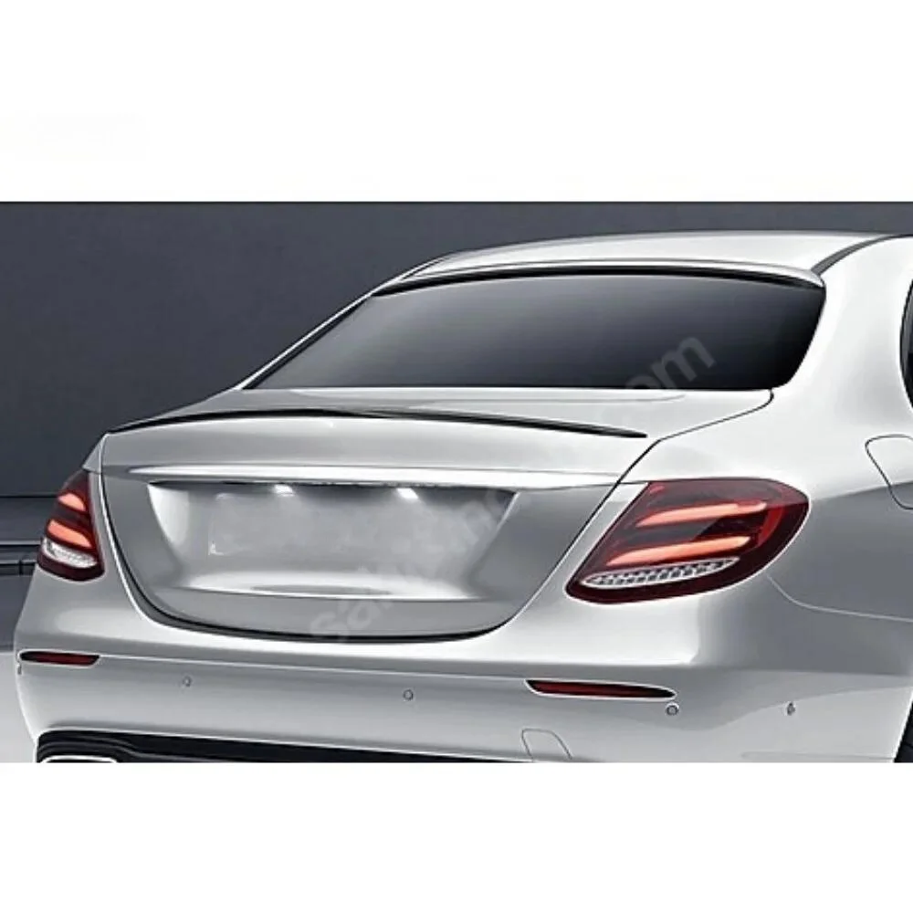 For Mercedes New E W213 Glass Under + Top Spoiler Fiber Material Rear Roof Spoiler Wing Trunk Lip Car Styling Fully Compatible