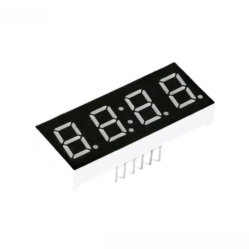 5 szt. 0,4 cala 7-segmentowy wyświetlacz LED 4-cyfrowy czerwony wyświetlacz cyfrowy ze wspólną katodą, zegar elektroniczny DIY — zdjęcie 2