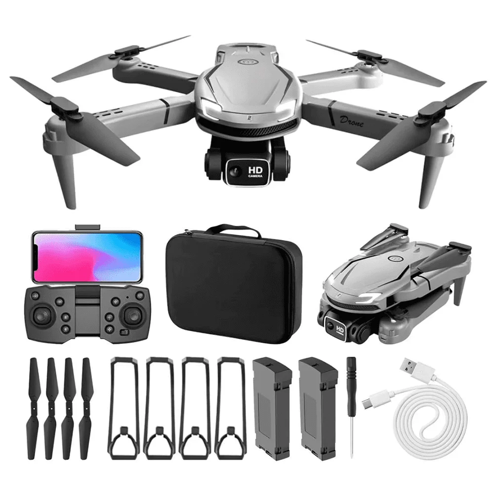 DLI Drone V88 Profissional 4K Fotografia Aérea Câmera Dupla FPV WiFi Quadricóptero Controle Remoto Presente Meninos 2 Baterias