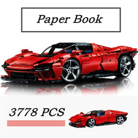 3778Pcs Daytonae SP3 Car Building Blocks Ferrariied SuperCar Model Bricks Compatible 42143 Toys for Kids Adult Birthday Gift