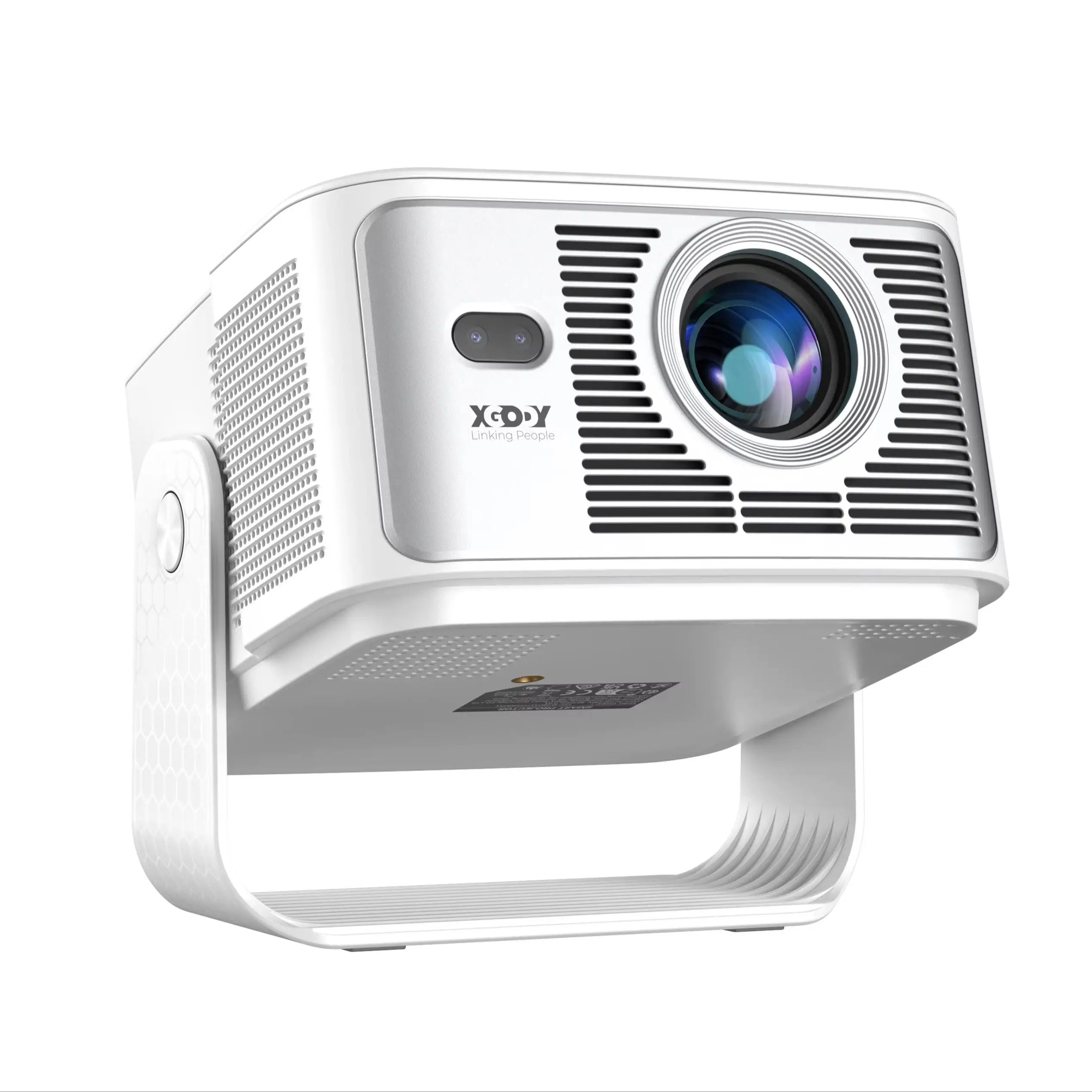 Proyector XGODY Gimbal 7 4K 900ANSI Android 14.0 con Enfoque Automático, Soporte 8K, Wifi6, BT5.4, Corrección de Keystore, Cine en Casa