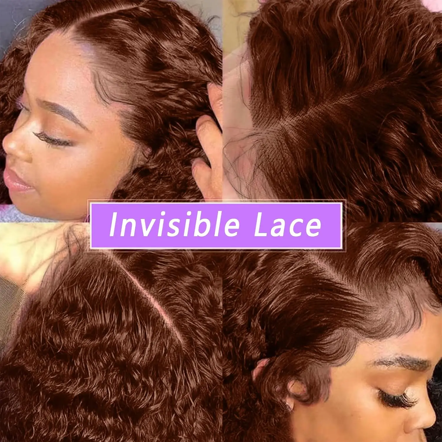 Curly Short Bob Wig Human Hair Deep Wave 13x4 Lace Front Wigs For Black Women Human Hair Pre Plucked Short Wet And Wavy Chocolate Brown #4 Curly 250% Density Lace Front Bob Wig view 7