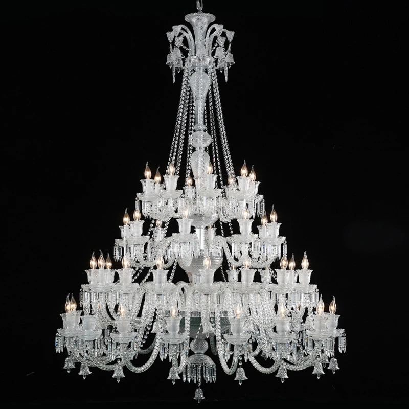 Extra Large Crystal Chandelier Lighting  Vintage indoor Lights K9 Hanging Lamp 48 Head Diameter 150cm 110-240v Restaurant Hotel