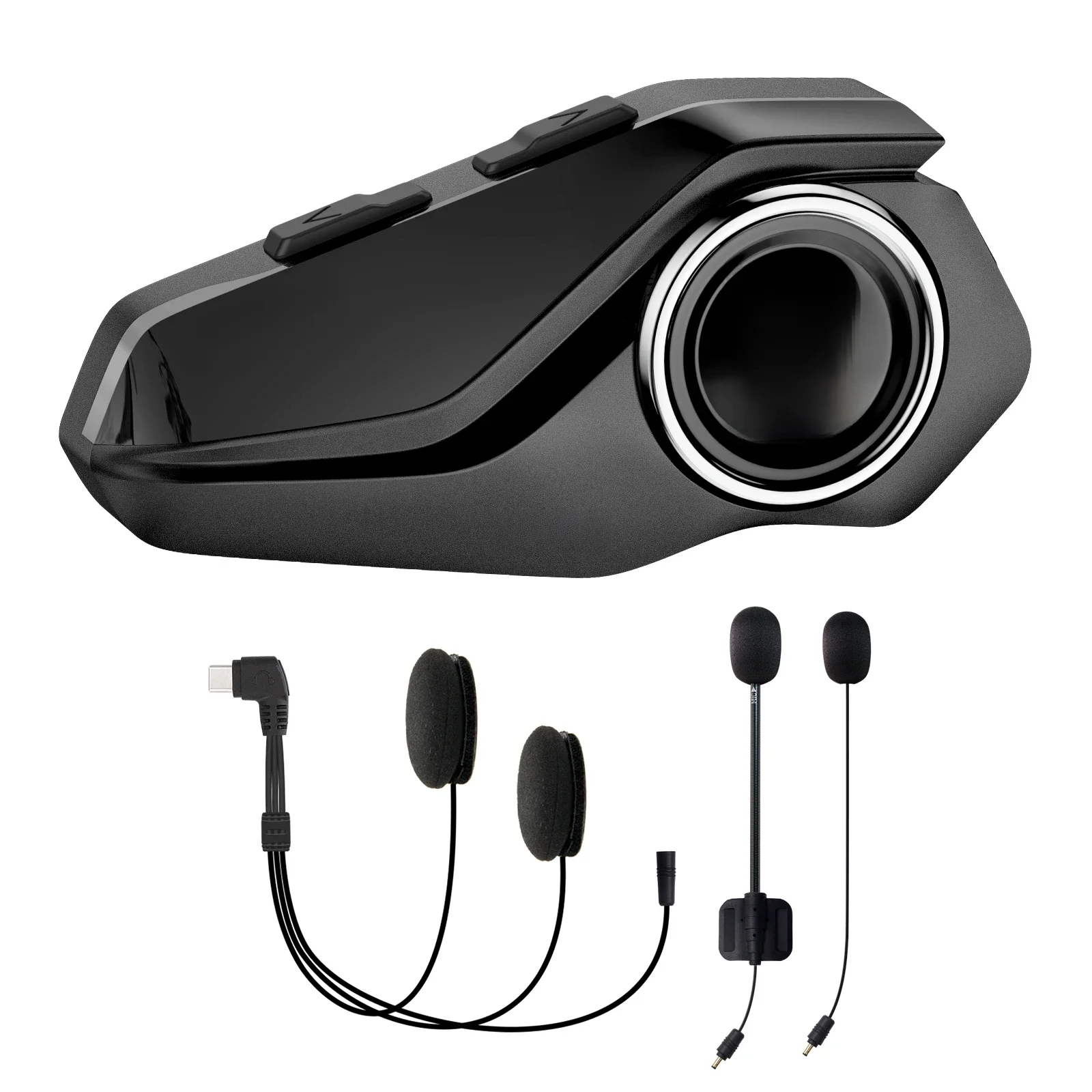 Lexin-G2P Motorrad-Gegensprechanlage, Bluetooth-Helm-Headset, bis zu Paar, 6 Fahrer und großes Tasten-Design, austauschbare Musterschale, 120 km/h