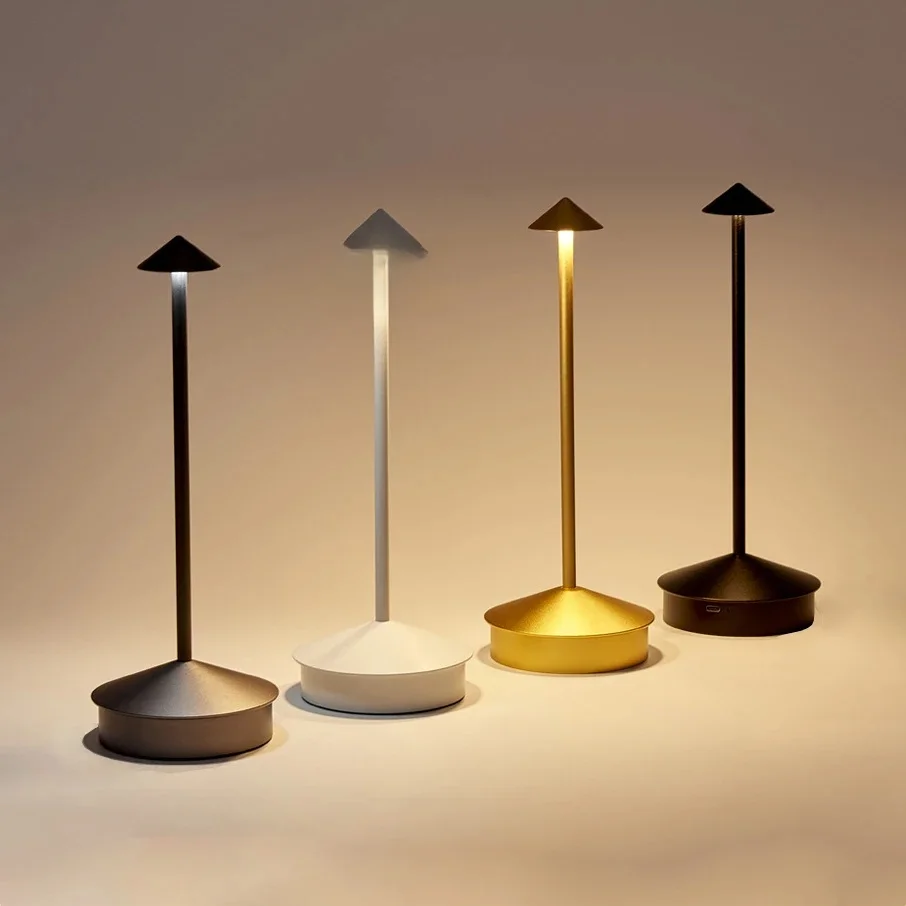 LED-tafellamp Oplaadbare aanraaksensor Draadloze bureaulamp 3 kleuren Nachtkastje Creatieve omgevingslichtbalk Kamerdecoratie Nachtlampje - afbeelding 2