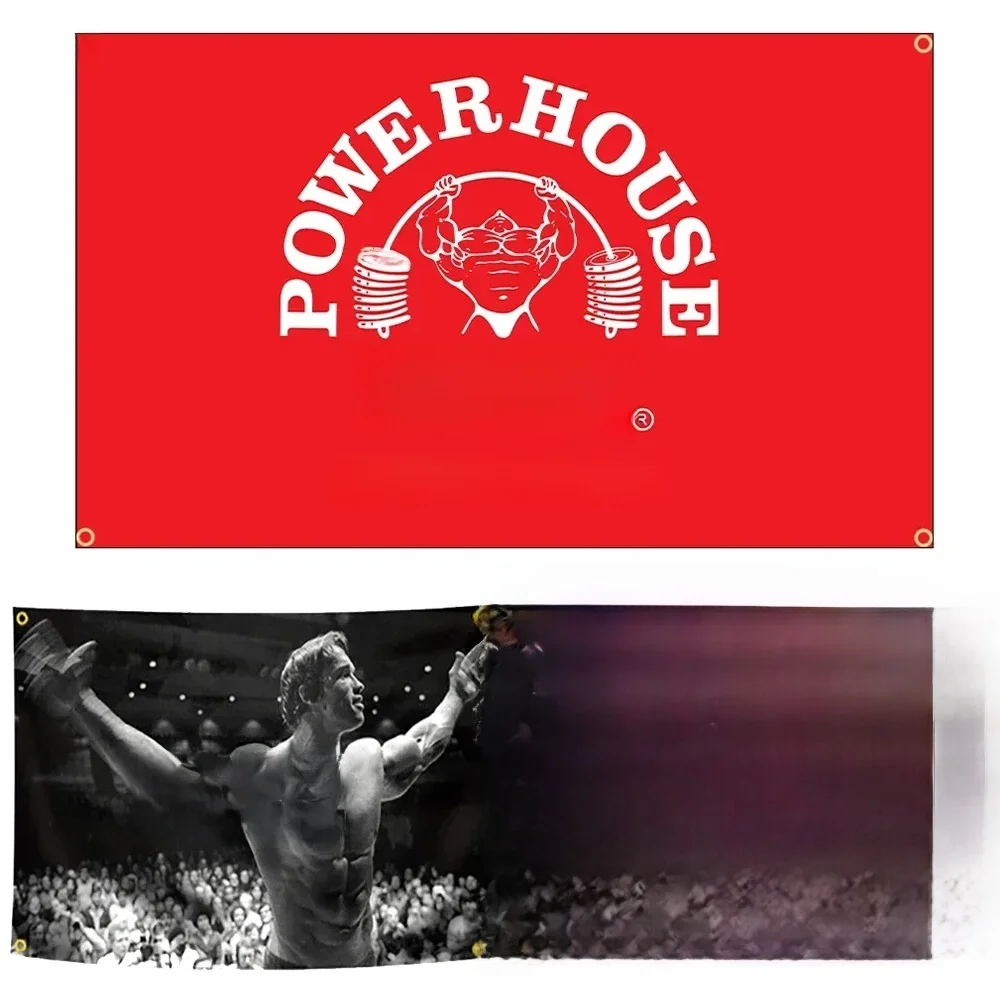 90x150cm Power House Vlag Polyester Gedrukt GYM Banner voor Decor