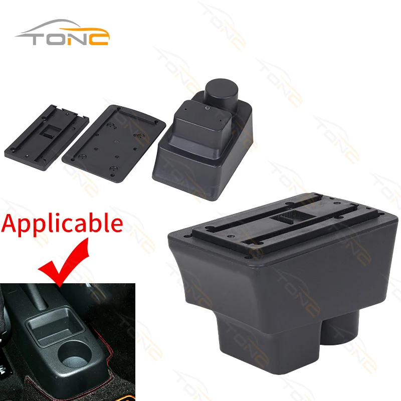 For Skoda Fabia 2 Armrest 2008-2013 Center Console Storage Box Armrest With Cup holder 2009 2010 2011 2012