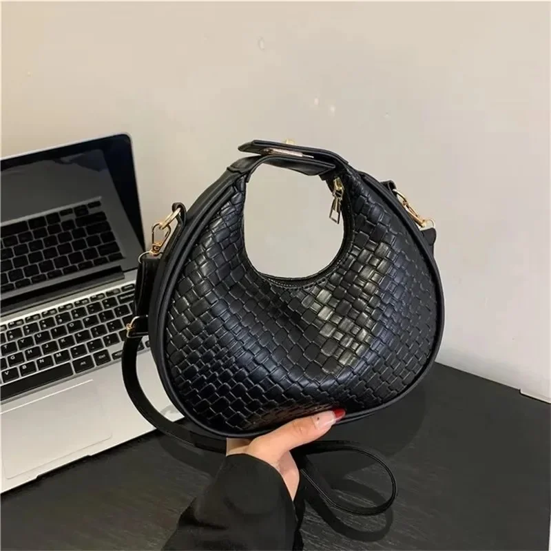 PU Leder Umhängetasche Mode Einfarbig Gitter Umhängetasche Kleine Tasche Damen Trend Luxus Designer Handtaschen