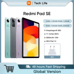 Global Version Xiaomi Redmi Pad SE 128GB / 256GB Snapdragon® 680 Mi Tablet Quad speakers Dolby Atmos® 90Hz 11