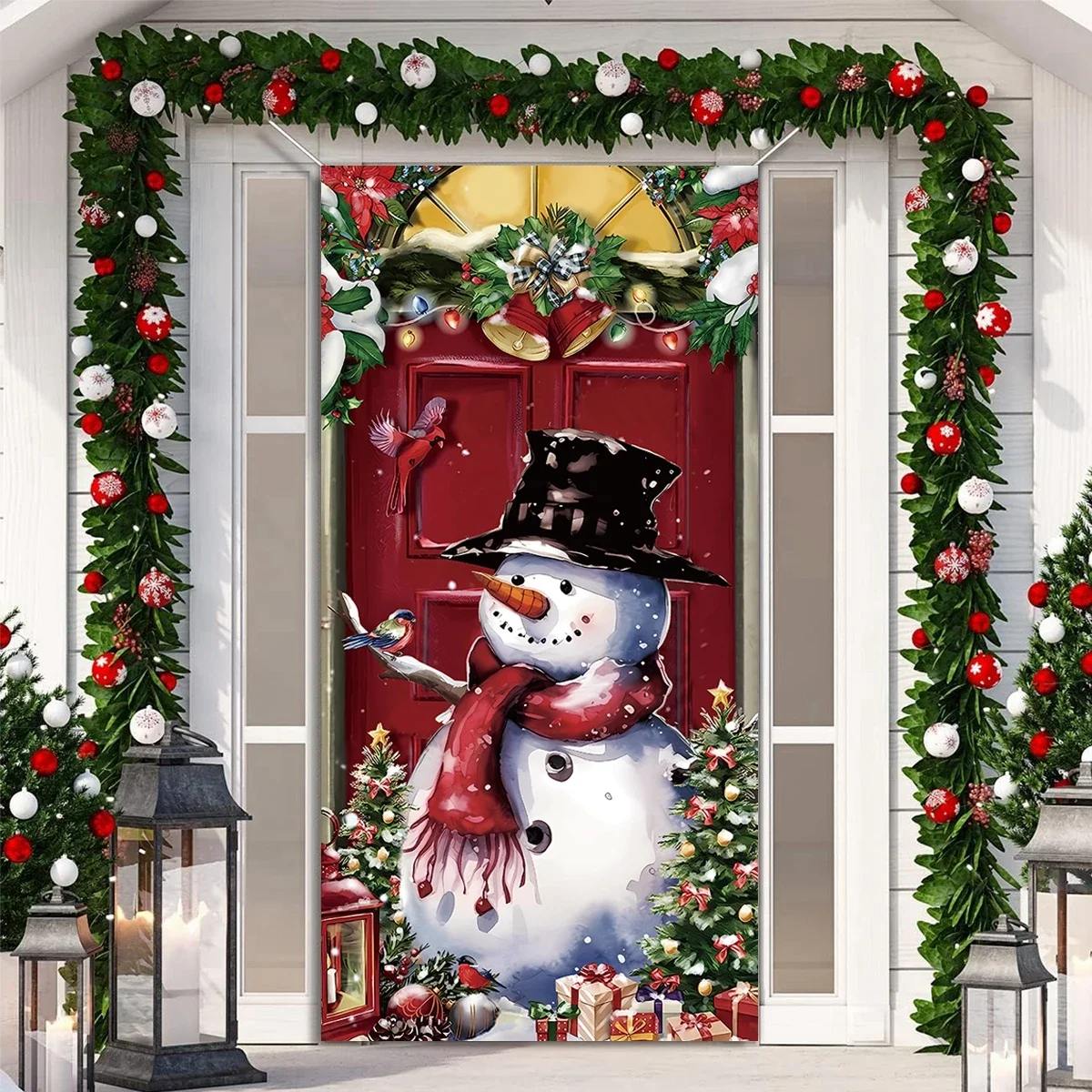 Weihnachten hängende Flagge Veranda Tür Banner Weihnachts schmuck für zu Hause Ornamente Weihnachts