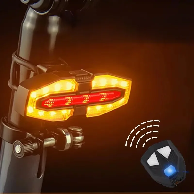 AliExpress BUCKLOS Bicycle Steering Taillight Night Riding Turn Signal Light Rechargeable Bike Rear Lamp Warning Light Cycling Equipment