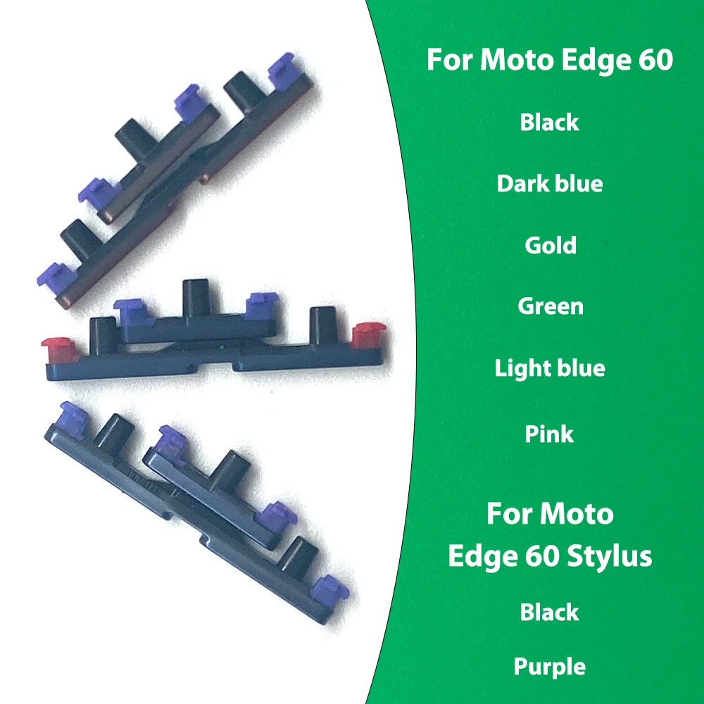 10 PCS For Moto Edge 60/60 Fusion/60 pro/60 Stylus Side Keys Power and Volume Buttons Replacement