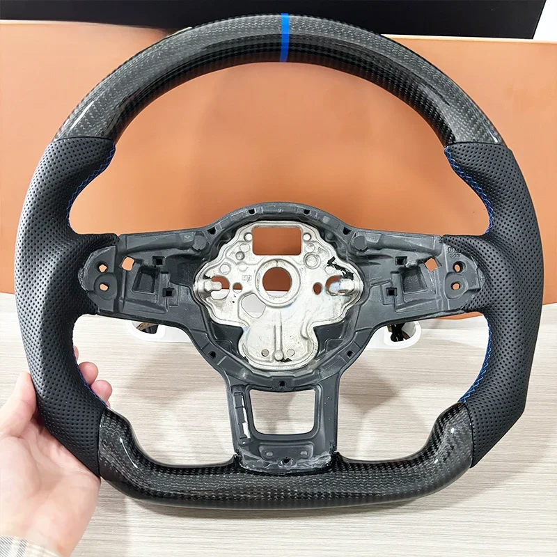 Koolstofvezel Stuurwiel Leer Voor Volkswagen Golf 7 7.5 GTI GTD GTE R 2013-2020 Polo GTI Tiguan passat DSG - afbeelding 2