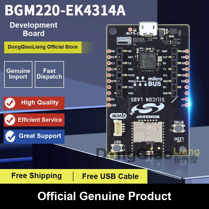 Fro BGM220-EK4314A Silicon Labs Development Board: BGM220 Energy-Efficient Connected IoT Evaluation