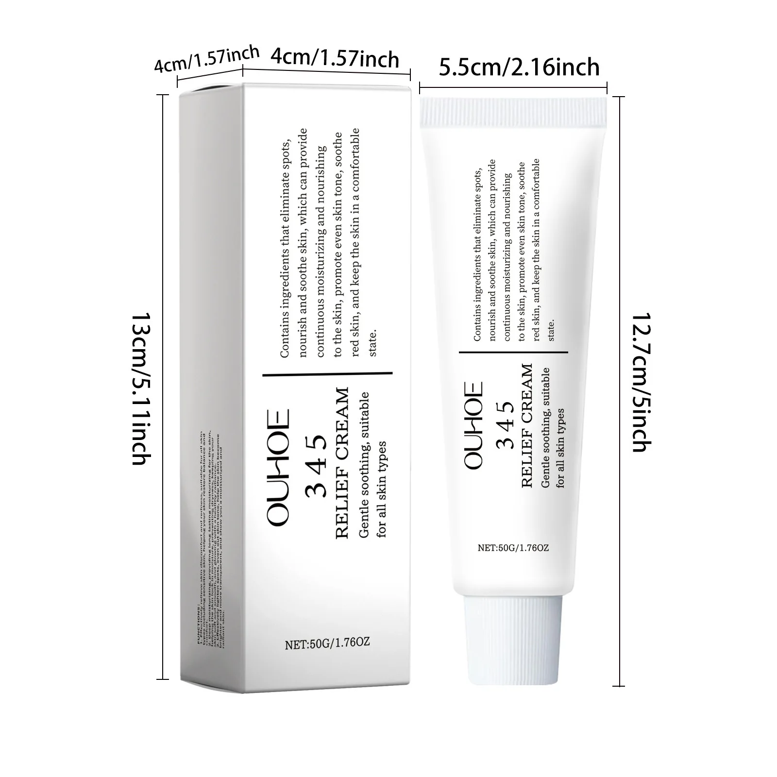 Ouhoe 50g 345 ครีม Brightening Skin Hydrate Facial Reapir Blemishes บํารุง Long Lasting Moisturizer Soothing Face Cream