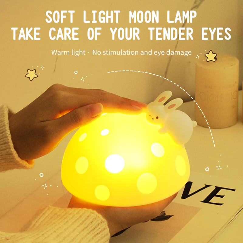 TOY Cute Moon for Kids Lâmpada de parede Baby Bedroom Room Decor Brinquedos para crianças Night Lamp Criança Presentes Desk Ornamentos Night Light