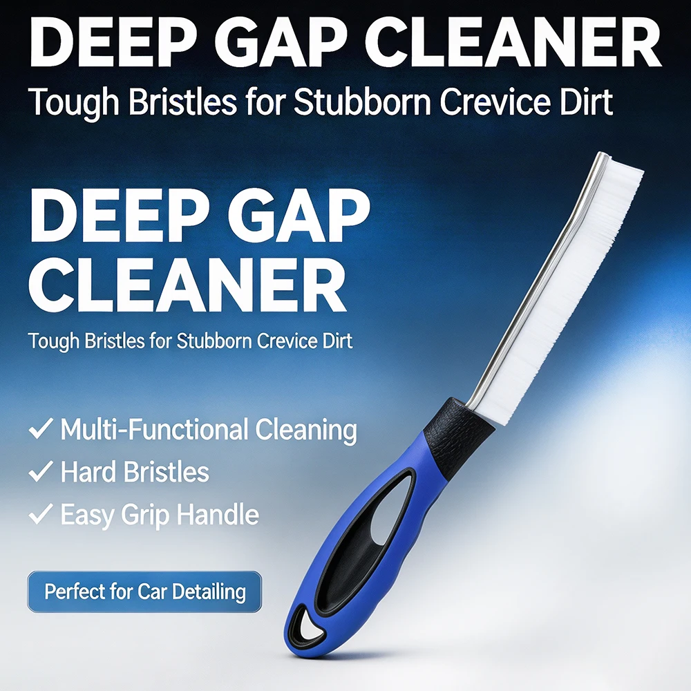 Multi-Purpose Crevice Cleaning Brush Stiff Bristles Car Gap Cleaner for Auto Interior Tile Grout Kitchen Bathroom cleaning tools