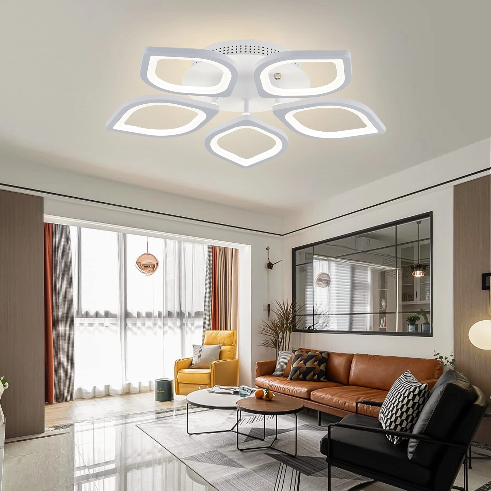 IRALAN LED تجهيزات ضوء السقف مع جهاز التحكم عن بعد فلوش جبل عكس الضوء الثريا لغرفة الطعام غرفة المعيشة غرفة نوم الدراسة #2