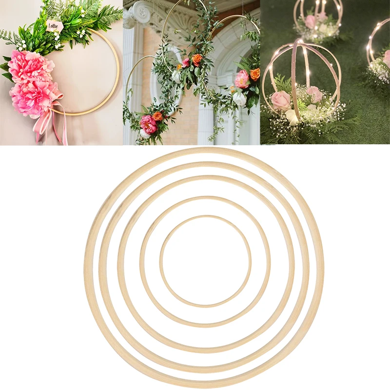 10-29cm Wooden Circle Ring Catcher Embroidery Hoop Craft Cross Stith Bamboo Hanging Wedding Christmas Decor DIY Handmade Hoops