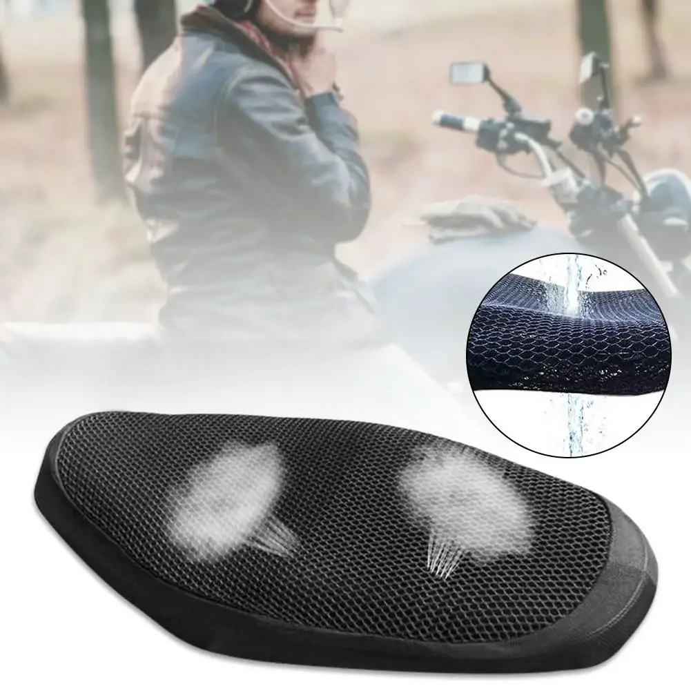 AliExpress UK Universal Motorcycle Seat Cushion Cover Net 3D Mesh Protector Insulation Cushion Cover For Electric Bike Motorcycle Seat Cushion