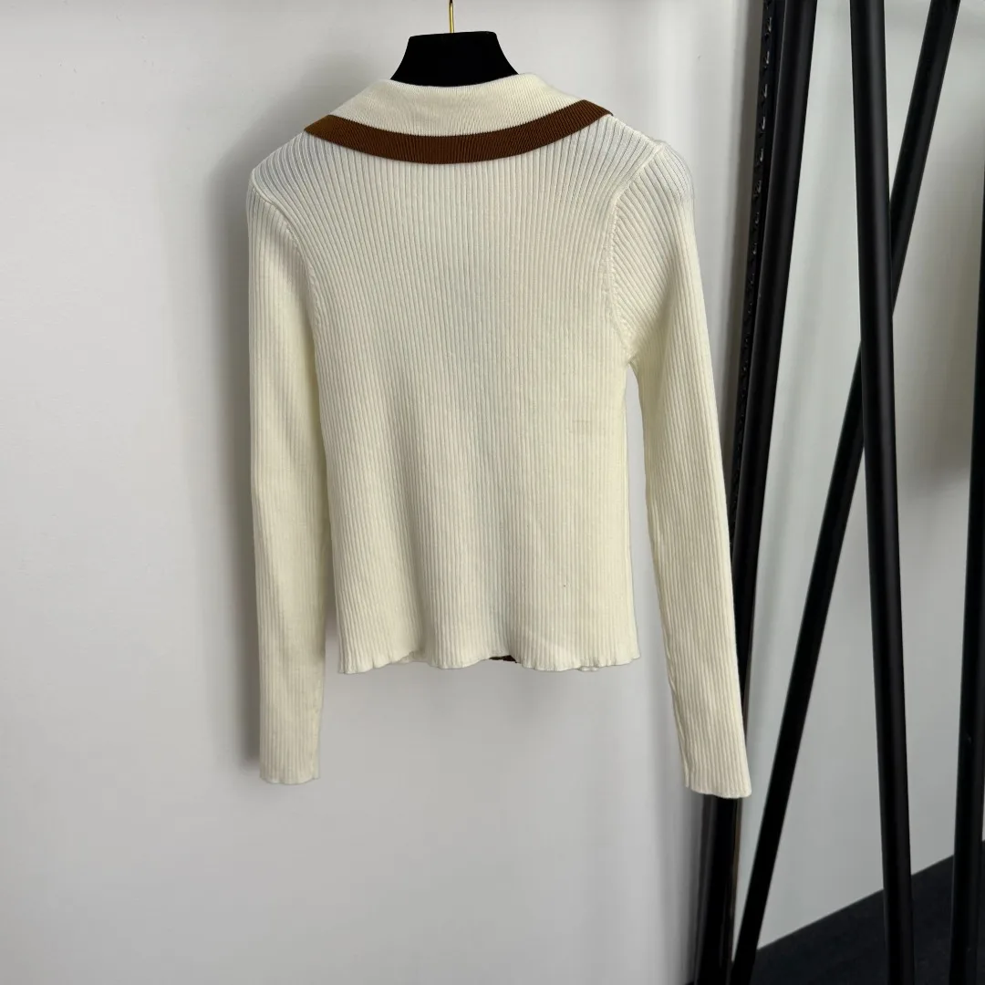 

Новый модный вязаный кардиган с длинными рукавами и лацканами с цветными блоками