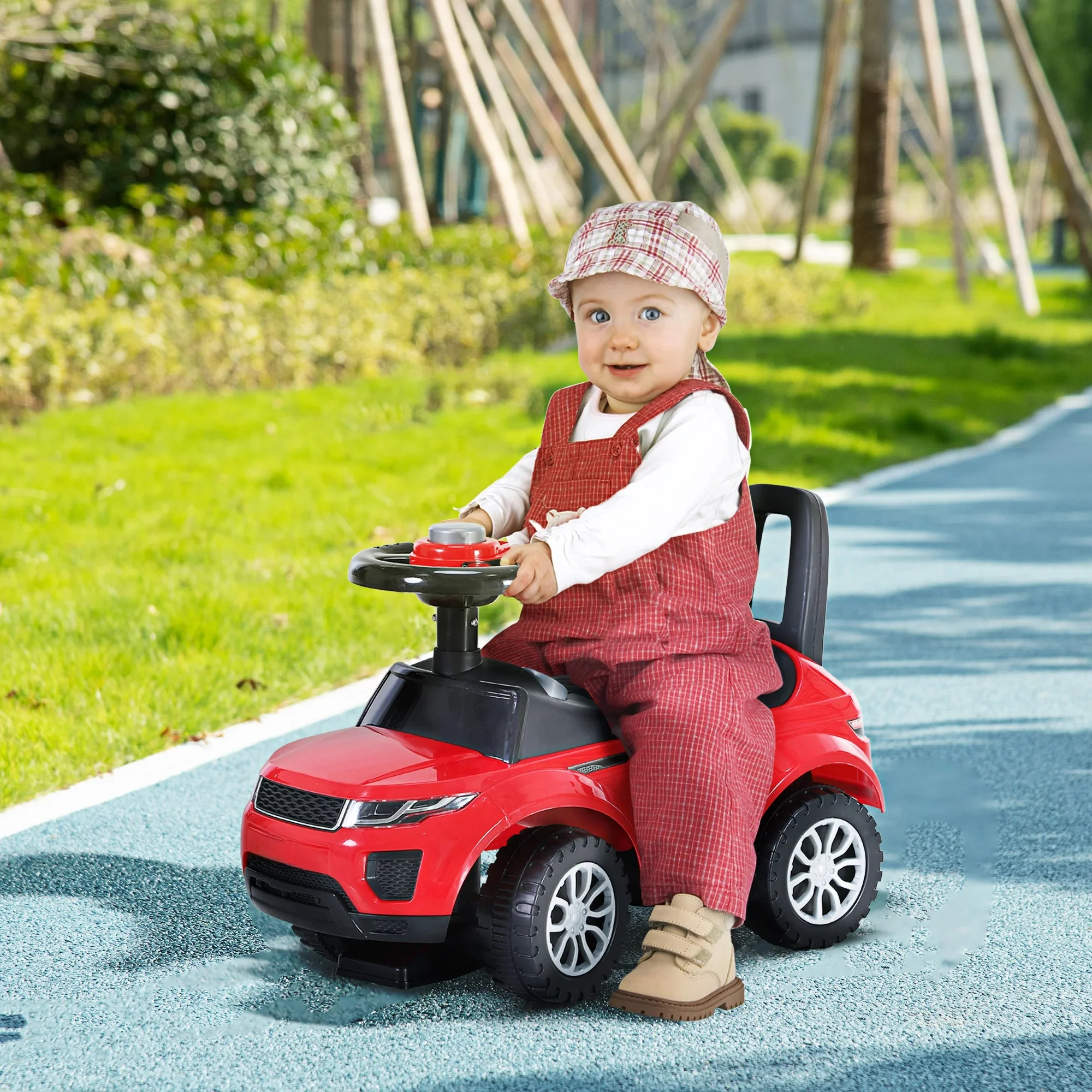 Homcom Rojo Quad Correpasillos Niño Coche Sin Pedales Para Bebé