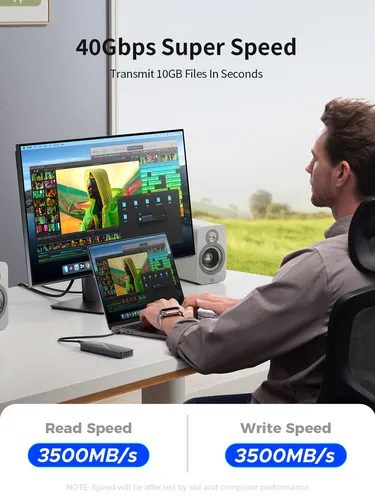 Imagen 2 del producto ORICO USB4 40Gbps Caja 8TB PCIe4.0 NVME (Aluminio), Thunderbolt 3/4 Compatible para mac mini iMac