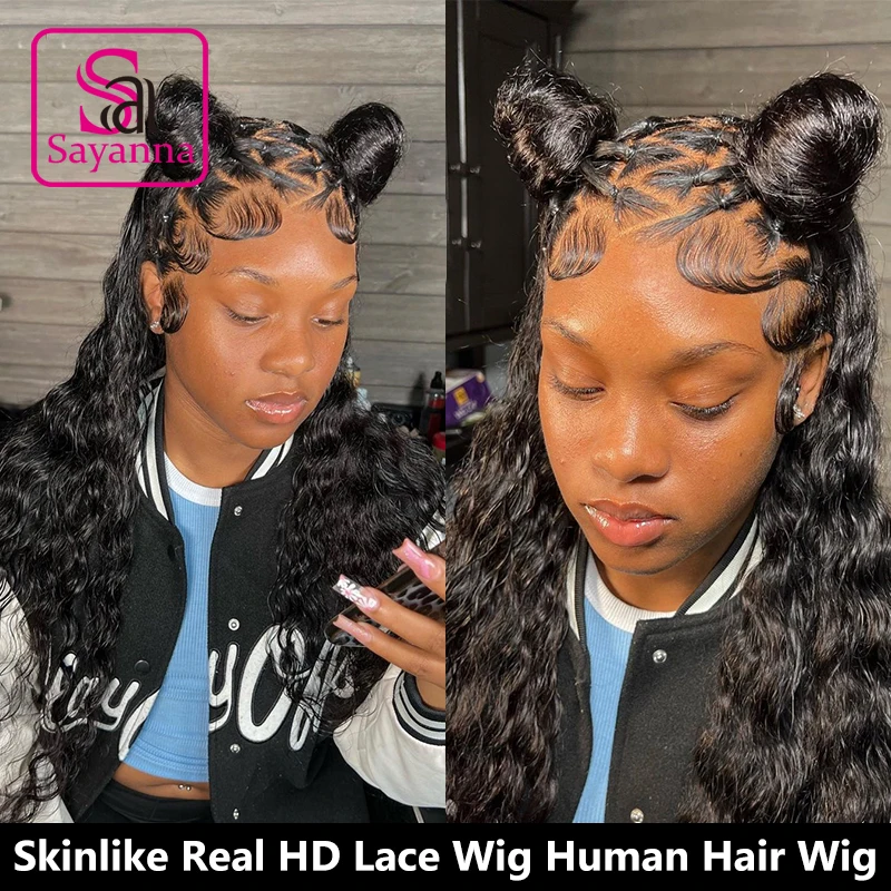 

250% 13x6 HD Lace Frontal Wig Melt Skins Water Wave 13x4 HD Lace Full Frontal Wig Human Hair Pre Plucked Curly 5x5 HD Lace Wig