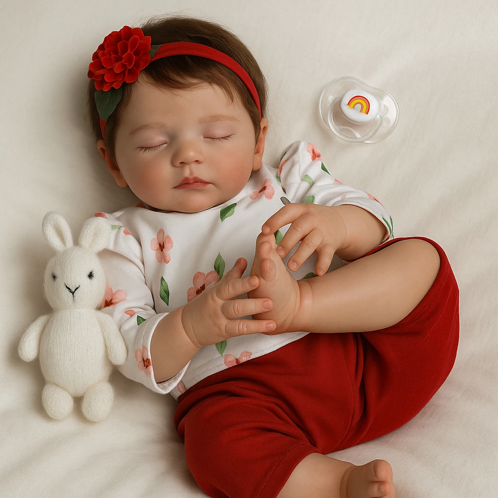 

20-дюймовая реалистичная кукла реборн для маленьких девочек с мягким тканевым корпусом и виниловыми конечностими, подарок для новорожденного для сна для детей