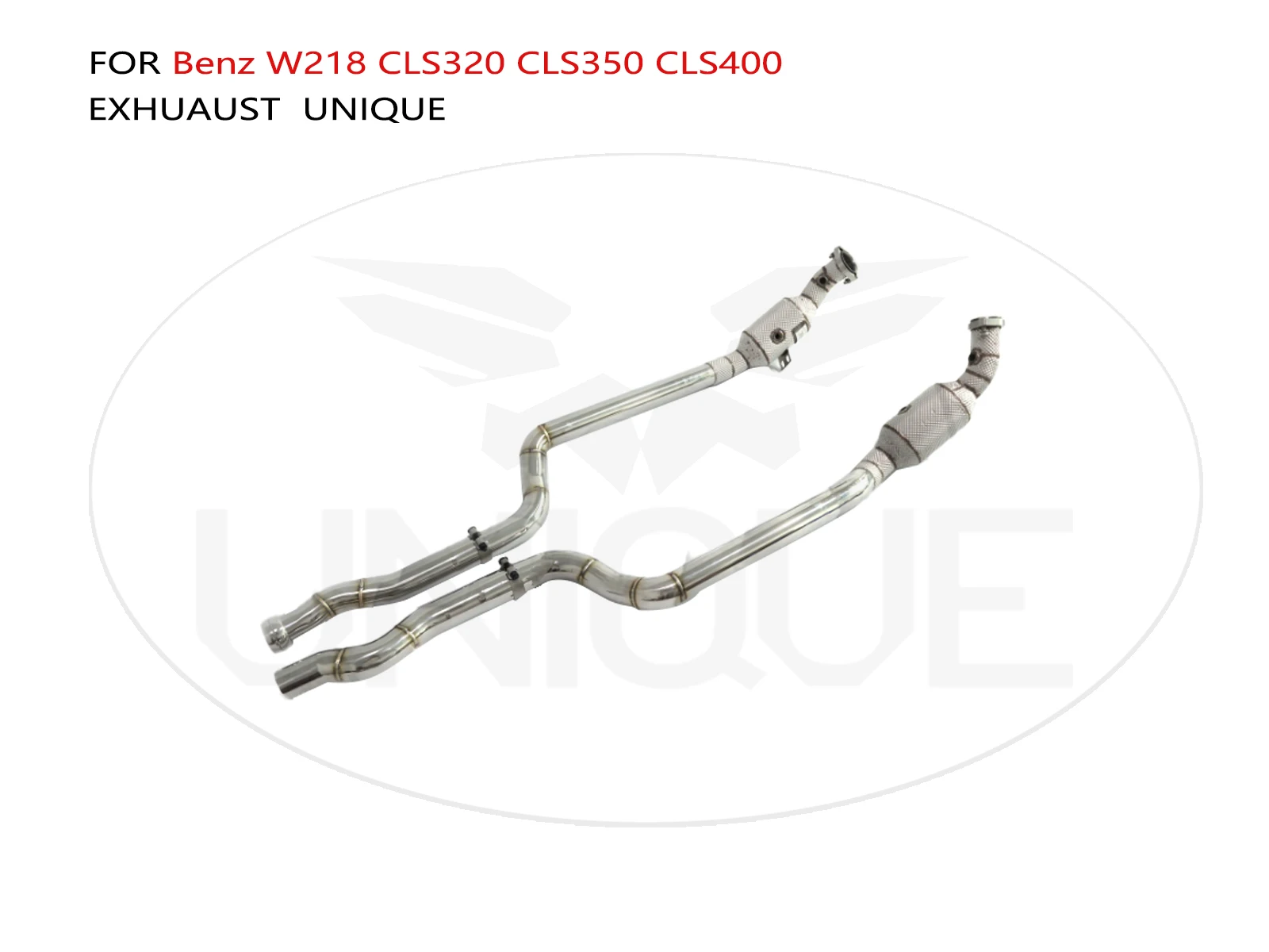 

UNIQUE Exhaust System High Flow Performance Downpipe for Mercedes Benz W218 CLS320 CLS350 CLS400 3.0T With Catalytic Header