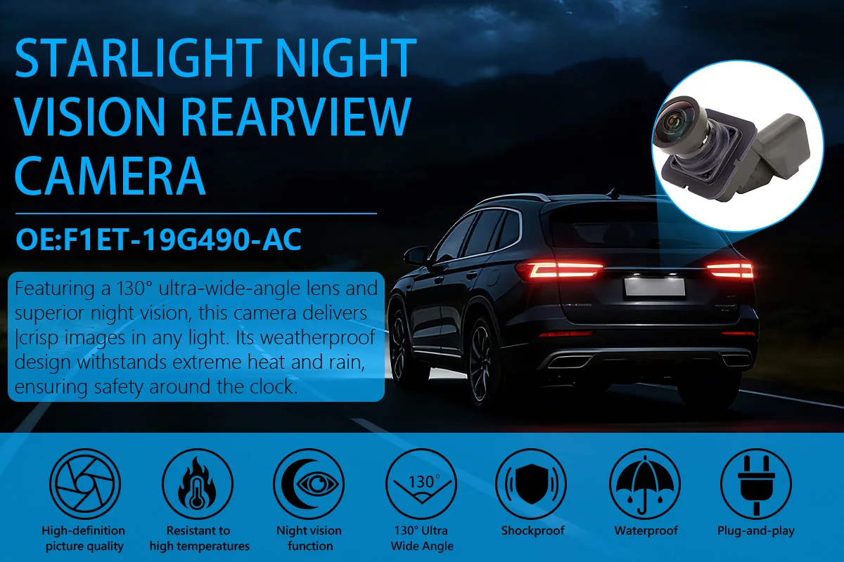 Rückfahrkamera für die Einparkhilfe F1ET-19G490-AC für Ford Focus 2015-2018, Ersatz für F1ET19G490AC Rückfahrkamera – Detail 1