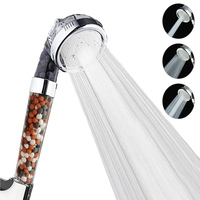 3 Functions High Pressure SPA Shower Head Water Saving Handheld Rainfall Bathroom Accessory Anion Filter Shower