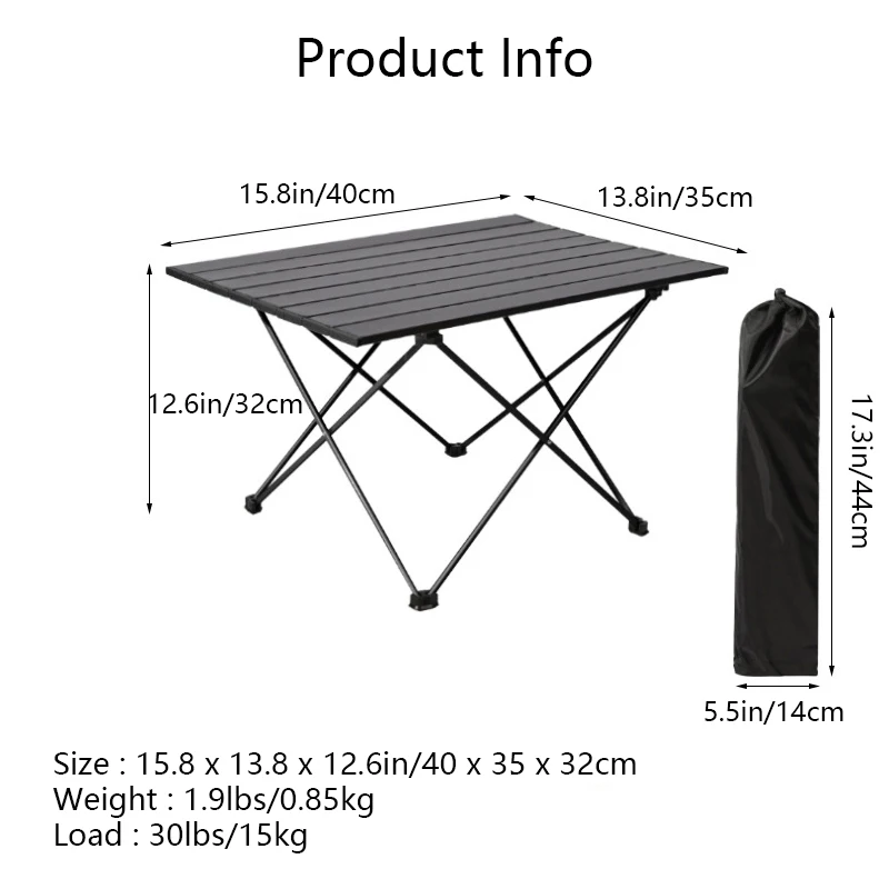 Outside Furniture Removable Small Mini Dining Tourist Portable Balcon Foldable Folding Picnic Grill Aluminum Tables Steel Desk