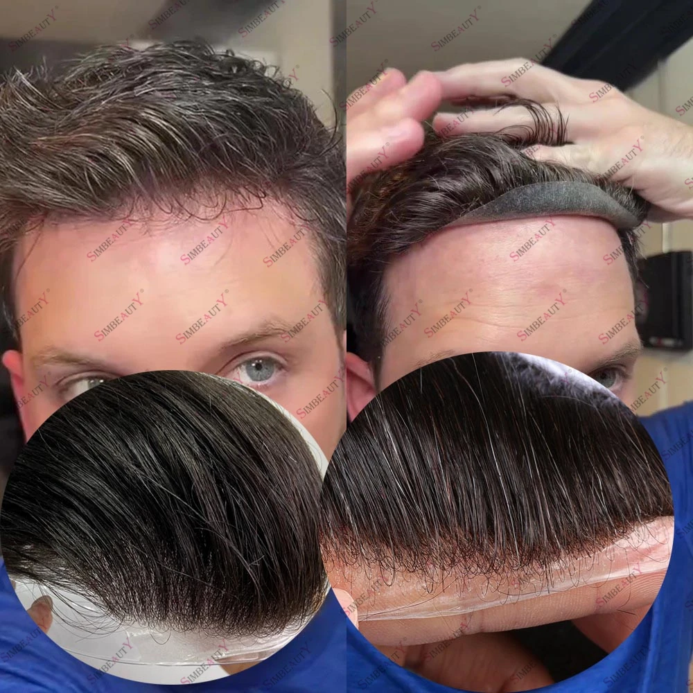 

Невидимый мужской парик-накладка (система замещения волос) из полиуретана, 90% плотность, ультратонкая основа 0.02 мм, для маскировки облысения, цвета: черный, серый, 1b20, 1b65, 1b80, 60R