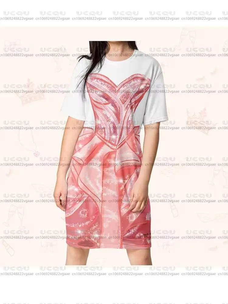 Wowen T-Shirt robe Costume amusant cadeau Unique Showgirl haut T-Shirt amusant vêtements de détente Cosplay jupe fête Hawaii 2026 vacances Pjs noël