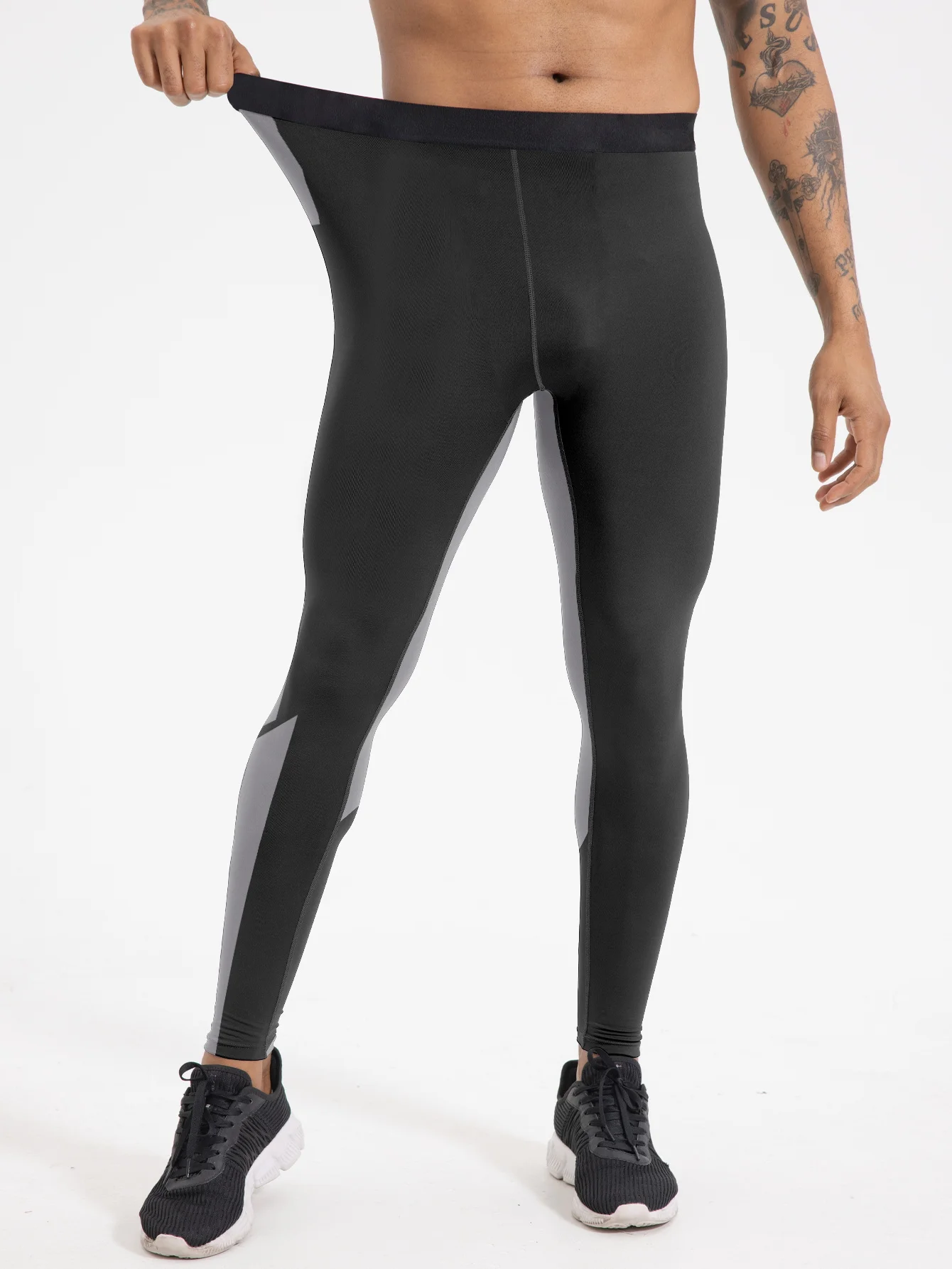 

Men's sports compression pants digital print outdoor exercise Fashion breathable quick dry tight fit for running