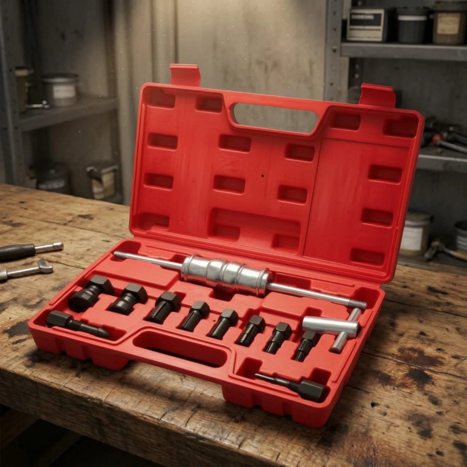 12PCS Blind Bearing Puller Kit 8-32mm Inner Diameter Bearing Extractor Tool Set Motorcycle Engine Internal Bearing Removal Tool
