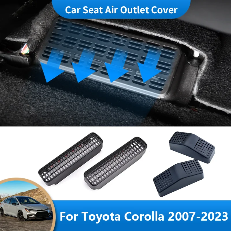 

for Toyota Corolla E150 E180 E210 2007~2023 2022 Car Air Vent Antiblocking Dust Cover Under Seat Air Conditioning Outlet Cover