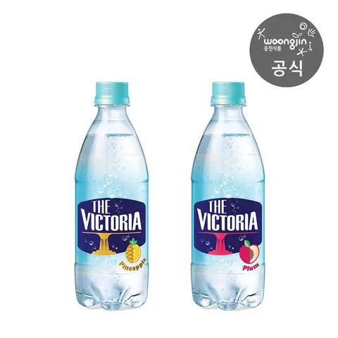 [Woongjin Foods] The Victoria Carbonated Beverage Pineapple 500mL x 20 + The Victoria Carbonated Beverage 500mL x 20 (Choose 1)